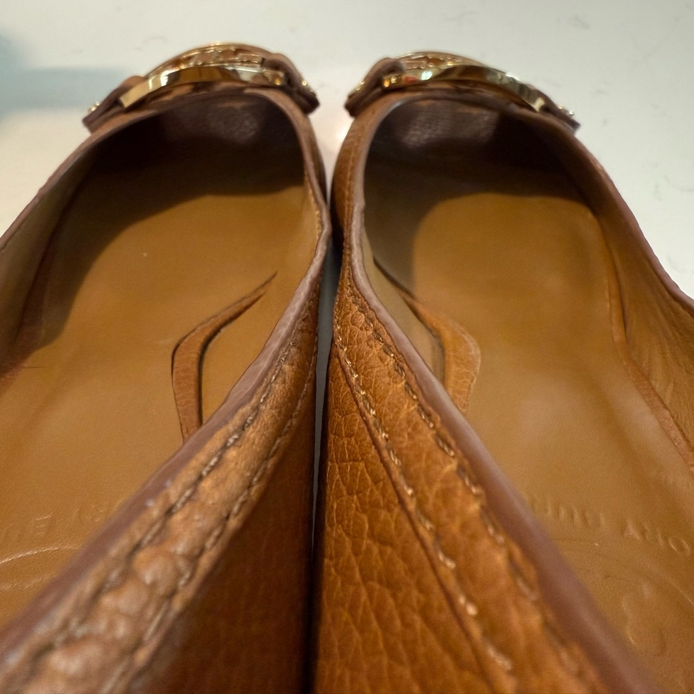 Tory Burch Tan Peep-Toe Heels - Picture 10 of 10